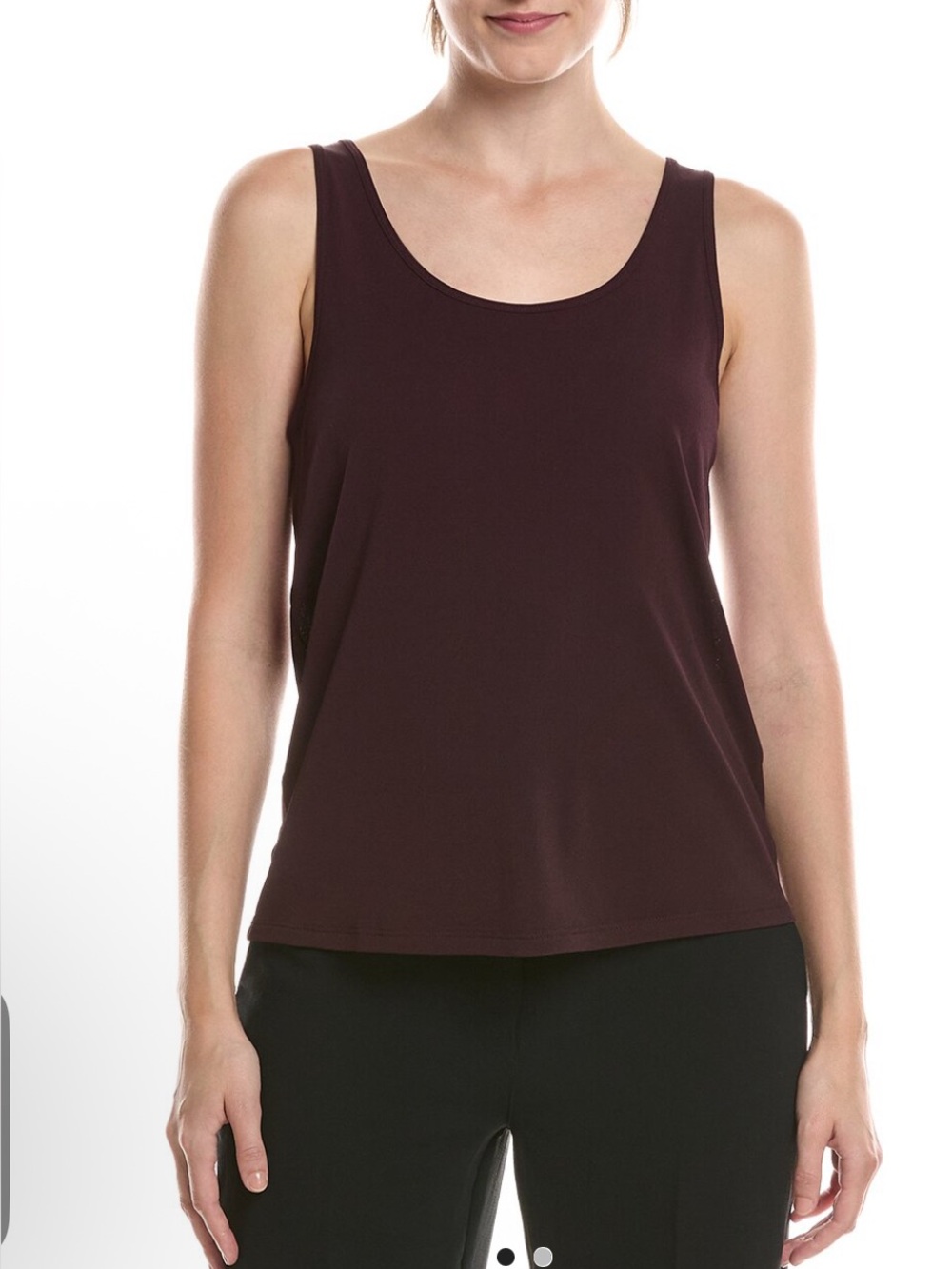 Eileen Fisher Scoop Neck Tank Top - Dark Brown